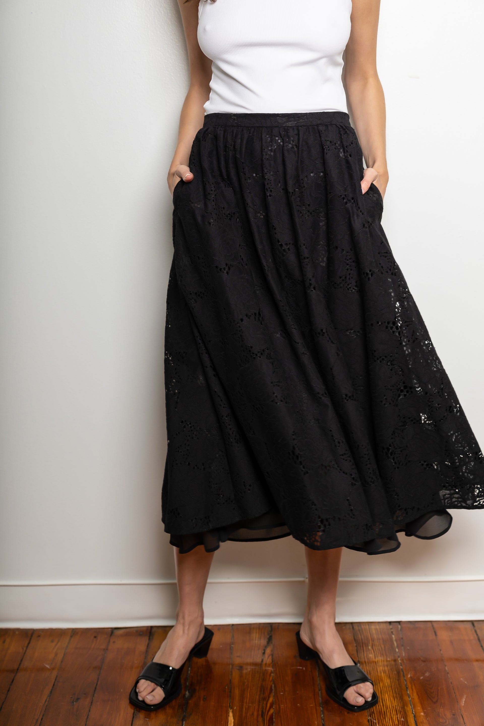 After Rose Skirt - Black