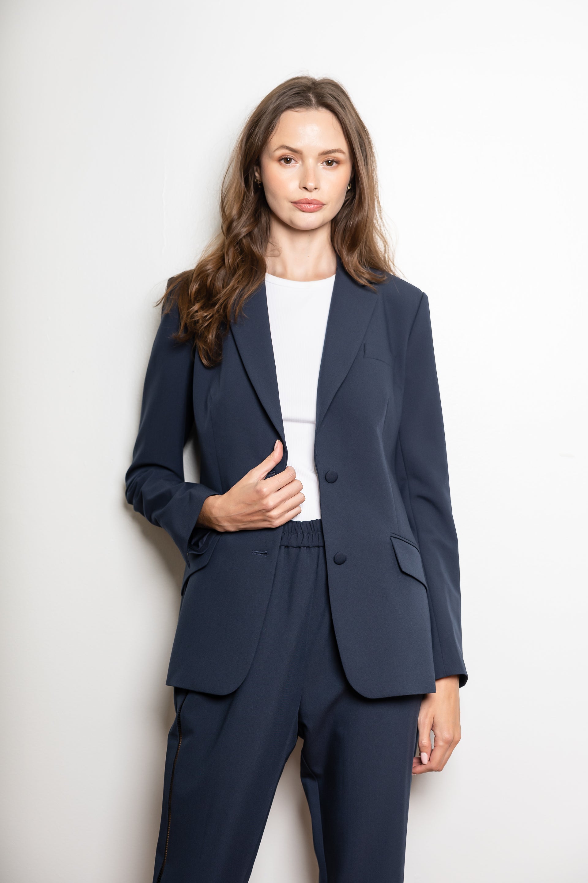 Saturday Pant - Navy Pinstripe